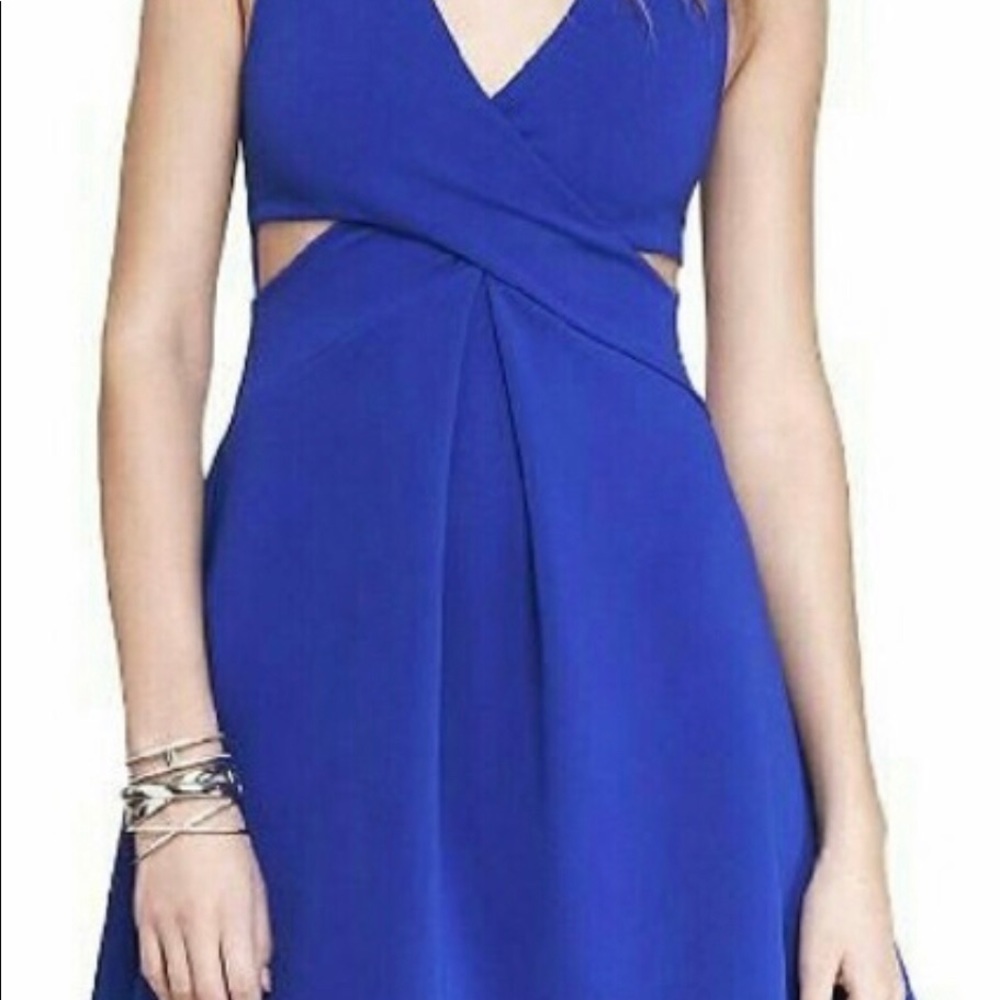 Express Coral Dress with waist cutout